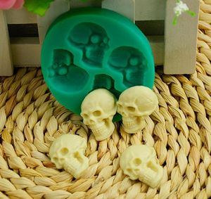 mini skull silicone mold Halloween fondant cake sugarcraft decorating tools candy Gum chocolate Paste mould8713735