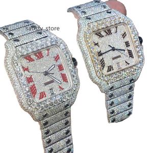 Bussdown 41MM Mens Iced Out Branded Watch Honeycomb Setting vvs Moissanite Watch