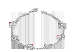 925 Sterling Silver Moissanite Wedding Bracelet Fine Jewelry Drop3530490