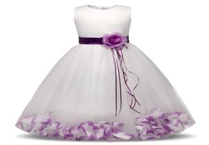 Flower Girl Baby Wedding Dress Fairy Petals Children039s Clothing Party Kids Kläder Fancy Teenage Gown 4 6 8 10T 2107279512296