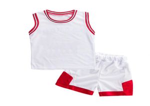 2021 27 Jahre Junge und Mädchen Sommeranzug Baby Basketball Fußball Ärmele Weste Shorts Twopiece Performance Anzug atmungsaktiv Pers7437059