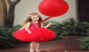 Children039s skirt Little Girls Pageant Dresses Summer Kids Baby Flower Girl Dress Sequins Dress Tutu Princess Girls Clothes Li3330812