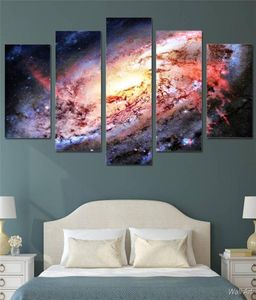 5 stycke väggkonst canvas målning hd tryck universum lysande galax hem dekoration affisch bildpanel målningar 92760yp7441108