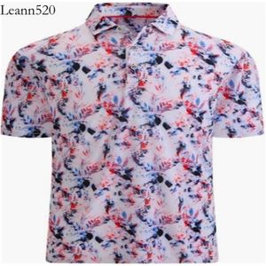 Ice Tryckt kortärmad is Silk Polo Shirt Quality Men's Fashion Trend