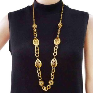 2021 Fashion Gold Round Star Coin Necklace For Women Long Pendants Necklaces Geometric Vintage Jewelry 22021026833208810