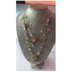 Bohemian multi-layer hand-woven heart beaded necklace for women