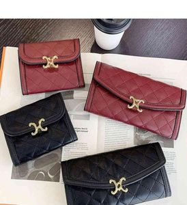 Designer Leather Ceeline Card Wallet Womens Mens Europe and America Fashion Brands Liten Ny Long CC Wallet Handbag Student Mini P5778108