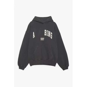 Anians bing kadın tasarımcısı ab hoodie mektup baskı su suyun kızartması markası Annie sweatshirt kar tanesi gevşek kazak kadın