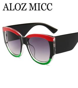 ALOZ MICC Luxury Crystal Cat Eye Solglasögon Kvinnor 2018 Märkesdesigner Vintage Stripes Sun Glasögon för kvinnor OCULOS UV400 A5645195208