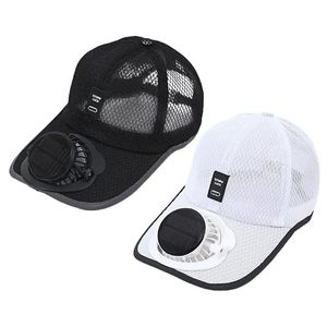 Solar Fan Caps baseballhattar med fans Baseballhatt fläkt hatt andas strandhatt med kylfläkt UV -skydd hattar 240601