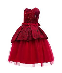 Платье для крещения Рождественское карнавальное костюм для детской вечеринки вышивая принцесса для девочек.