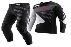 Motorradkleidung 2022 LEAT 55 Motocross -Trikot und Hosen MX Gear Set Combo Green Motorrad Kleidung Off Road Racing Suit6235120