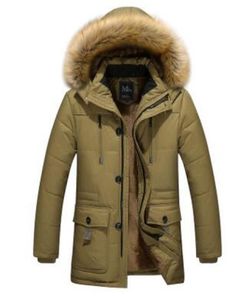 전체 2017 새로운 도착 men039s 두꺼운 따뜻한 겨울 다운 코트 모피 칼라 남자 파카 큰 야드 긴면 코트 재킷 파카 me4365564