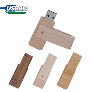 回転可能な木材USB 2.0木製メモリスティックUSBフラッシュドライブペンドライブペンドライブ4GB 8GB 16GB 32GB 64GB 128GB UディスクCLE USB Wedding