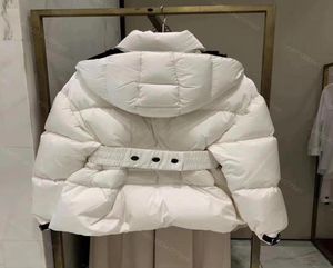 Zimowe projektantki damskie płaszcz z płaszczem odłączany podwójny pasek z kapturem z kapturem logo logo Midi Ladies TOP2647066