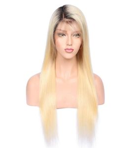 1BT613 Glueless Lace Human Human مع شعر الطفل مسبقًا 150 كثافة برازيلية REMY HAIR OMBRE أشقر الشعر البشري