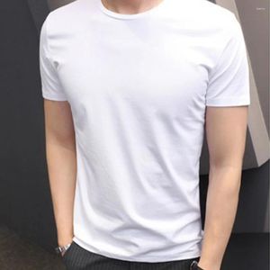 Męskie koszule T Basic Men T-shirt Solid Kolor Top Plusy Polourlover Polyver krótkie rękawie Slim Fit Koszula