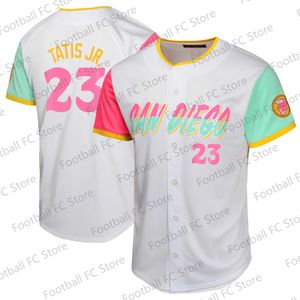 남자 티셔츠 2024 새로운 도착 여름 Fernando Mens Diego Tatis Jr. #23 City Connection Limited Jersey Children/Adult Player T240531