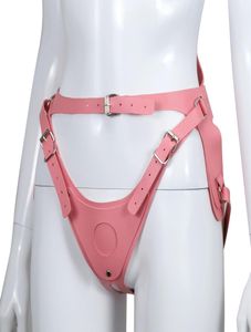 Różowy PU skórzany pasek BDSM na dildo Regulowane majtki z paska bez ramiączek lesbijska zabawka seksu dla kobiet2475756