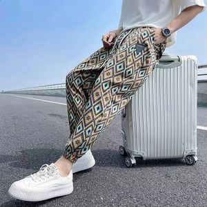 Y2K Mens Casual Sport Harem Pants Summer Fashion Joggers Sweatpants Men Cargo Track Man Baggy Trousers Pantalones Hombre 240527