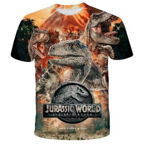 2020ジュラシックワールドフォールンキングダムクール恐竜ヘッド3DプリントTシャツ男の子と女の子ヒップホップティーティシャツボーイカラーカラードロップK711033587