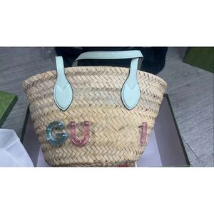 Guuui Beach Bag Rattan Casual Designer de grande capacidade Totas de palha Artigo Artigo de vime Tecido Woven Women Bolsa