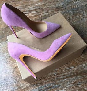 Taro Purple zamszowe buty na obcasie na wysokim obcasie 12 cm szpilki szpilki buty ślubne palenczkowe różowe czerwone niebieskie płytkie buty imprezowe 10cm pomps4706830