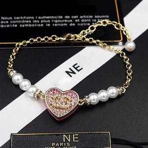 Pulseiras de charme designer para mulheres pérolas de luxo rosa roletas moda legal