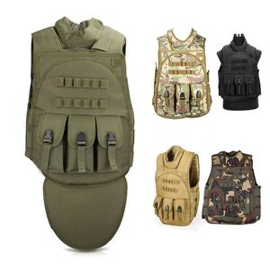 Utomhussport Tactical Molle Vest Airsoft Gear Molle Pouch Bag Carrier Camouflage Body Armor Combat Assault No06-016 CGVBW