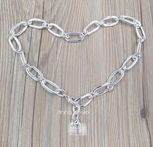 DIY Charm Evil Eye Jewelry UNO DE 50 925 Sterling Silver Chain Halsband för kvinnliga män Kedjor Långa sätter julfödelsedagspresenter EU6165077