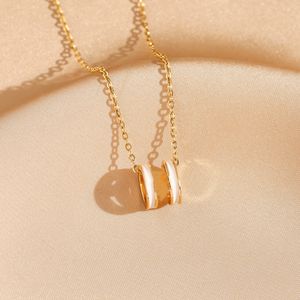 Klassisk modehänge designer smycken halsband elegant brev hänge halsband hög kvalitet halsband halsband 18k guld pläterad tjej gåva