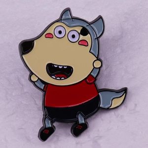 Wolfoo cute wolf brooch Cute Anime Movies Games Hard Enamel Pins Collect Metal Cartoon Brooch Backpack Hat Bag Collar Lapel Badges