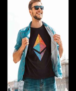 Ethereum ether eth blockchain kryptowaluta załoga crewneck tshirts crypto etherium charakterystyczne men039s T -koszulka Hipster Ubranie K8133045652