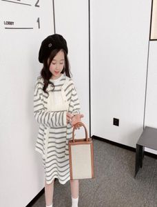 Autumn Spring Kids Clothing Set Baby Girl039S Sweet Sticked Long Sleeve Cardigansweater Dress Kid Suit7993806