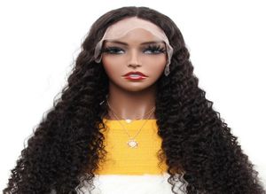 Curly Loose Deep Straight Spets Frontal Wig Human Hair Spets Front Wigs Natural Color for Women6156107