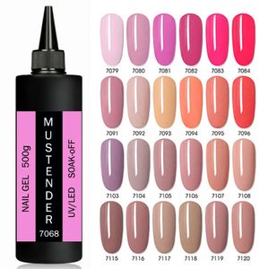 500G fast färg nagelgel polering godis macarons nagel gel uv gel naken rosa lack nagelim för morandi nagelsalong 120 färger 240520