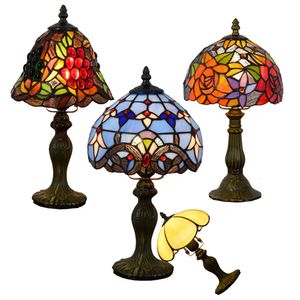 Tiffany Stained Glass Table lamp European Luxury Baroque Retro Bedroom Desk Light Factory Wholesale