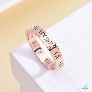 Pierścień Pierścień Rzymski cyfrowy pierścionek Diamond Non Fading, spersonalizowany pierścień dla mężczyzn i kobiet