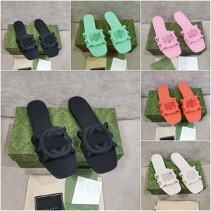 Sommersandalen Frauen-Jelly-Slipper ineinandergreifenden Doppelbuchstaben-Pantoffeln Sandalen Casual Party Fashion Classic Out Design, Original Box Size 35-42