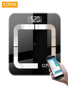 Icomon i31 스마트 체중 규모 디지털 체중 체중 체지방 MI 스케일 블루투스 인간 체중 BMI 계량 척도 바닥 균형 Y208726211
