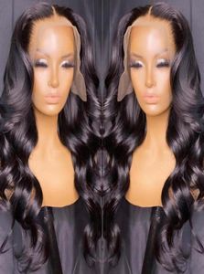 Koronkowe peruki fala ciała 13x6 Przezroczyste czołowe ludzkie włosy Brazylijska luźna falująca frontowa peruka dla czarnych kobietlace295834196586600