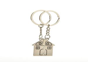 10Pair Nytt par Jag älskar dig Lovers Keychain Warm House Type Key Ring Souvenirs Valentine S Day Gifts Byggda med Love Home Alloy K1446948