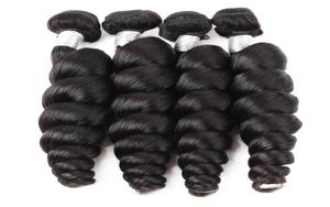 IShow 12a Loose Wave Raw Human Hair Extensions 34 Bunds för kvinnor alla åldrar svarta 828 tum naturlig färgbrasiliansk peruansk mala953775065