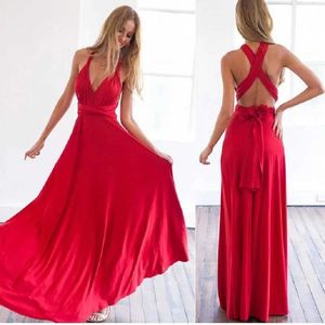 Grundläggande casual klänningar sexiga kvinnors byxor sommar bohemiska kvinnors röd lång klänning mode multi rep byxor fest klänning j240531