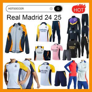 24 25 Real Madrid Halbzip und kurzärmelige Sportbekleidung und Jacken Männer und Kinder halbe Zip -Jacke Fußball Sportbekleidung Tracksuit 2024 2025 Madrid Sportswear