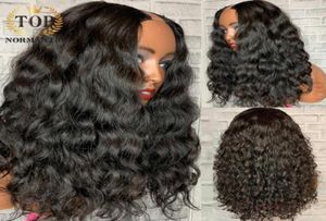 Topnormantic 26quot u del peruk 180 densitet Glueless Human Hair Wigs Brazilian Remy Nature Wave for Black Women Lace6733639