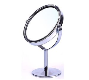 Hochwertige Frauen Oval Form Make -up Spiegel Doppelte Dual -Seite rotierende kosmetische Schreibtisch -Tischspiegel Make -up Compact Mirror6396254