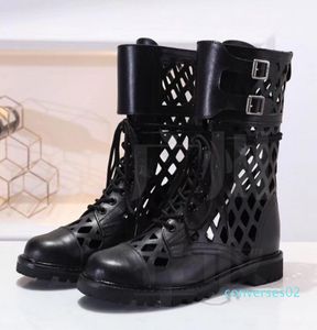 2020 new designer sandale summer fashion women039s sandals lace up highcut hollow sandals lowheeled breathable leather sandal4266735