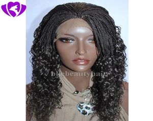 New box Braided Wigs with Babyhair long dark brown Braiding hair Heat Resistant Glueless Synthetic Lace Front Wigs for Black Women5936111