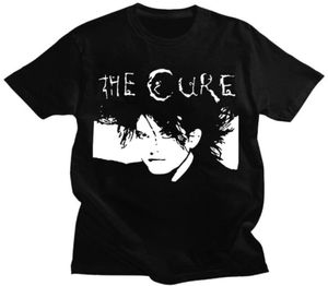 Men039s Tshirts Marca de moda camiseta masculina 1986 Cure Robert Smith Black Camiseta de algodão médio unissex Teenagers Cool Top4367215